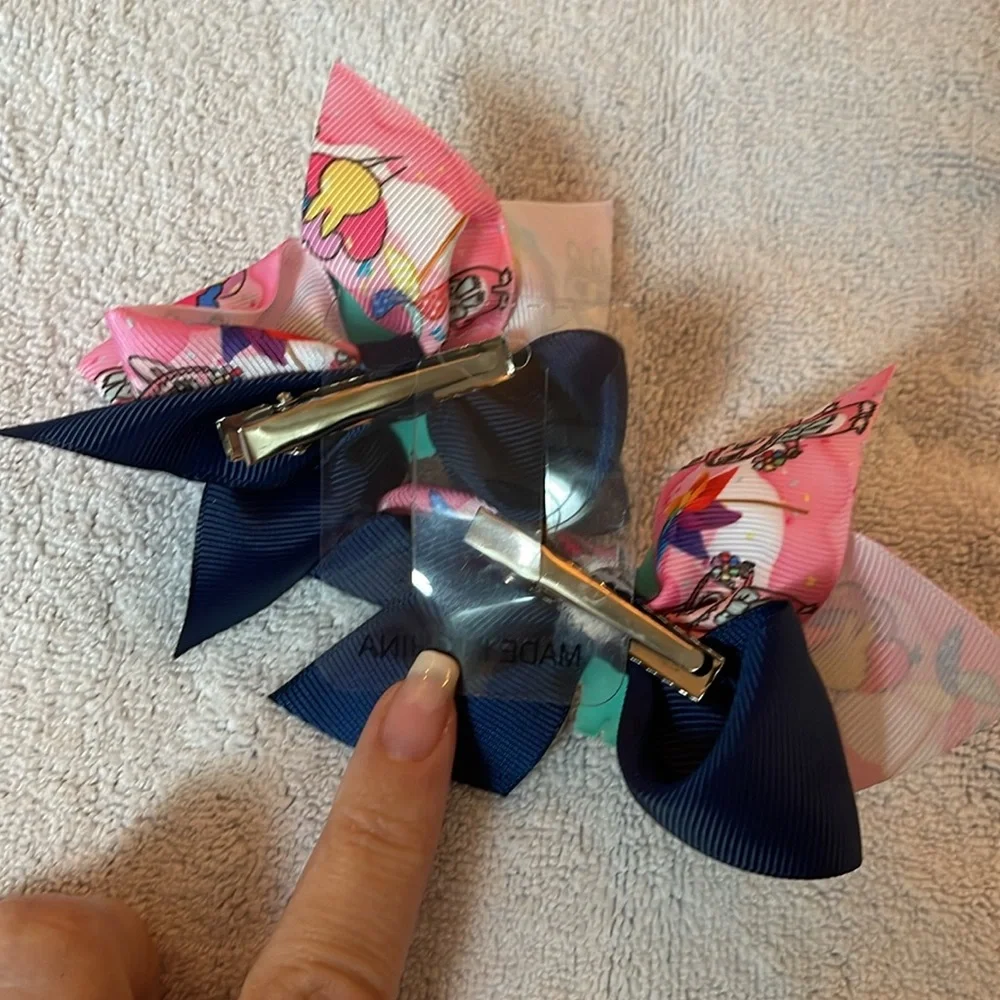 Colorful labubu Cartoon Hair Bows nwt set of two